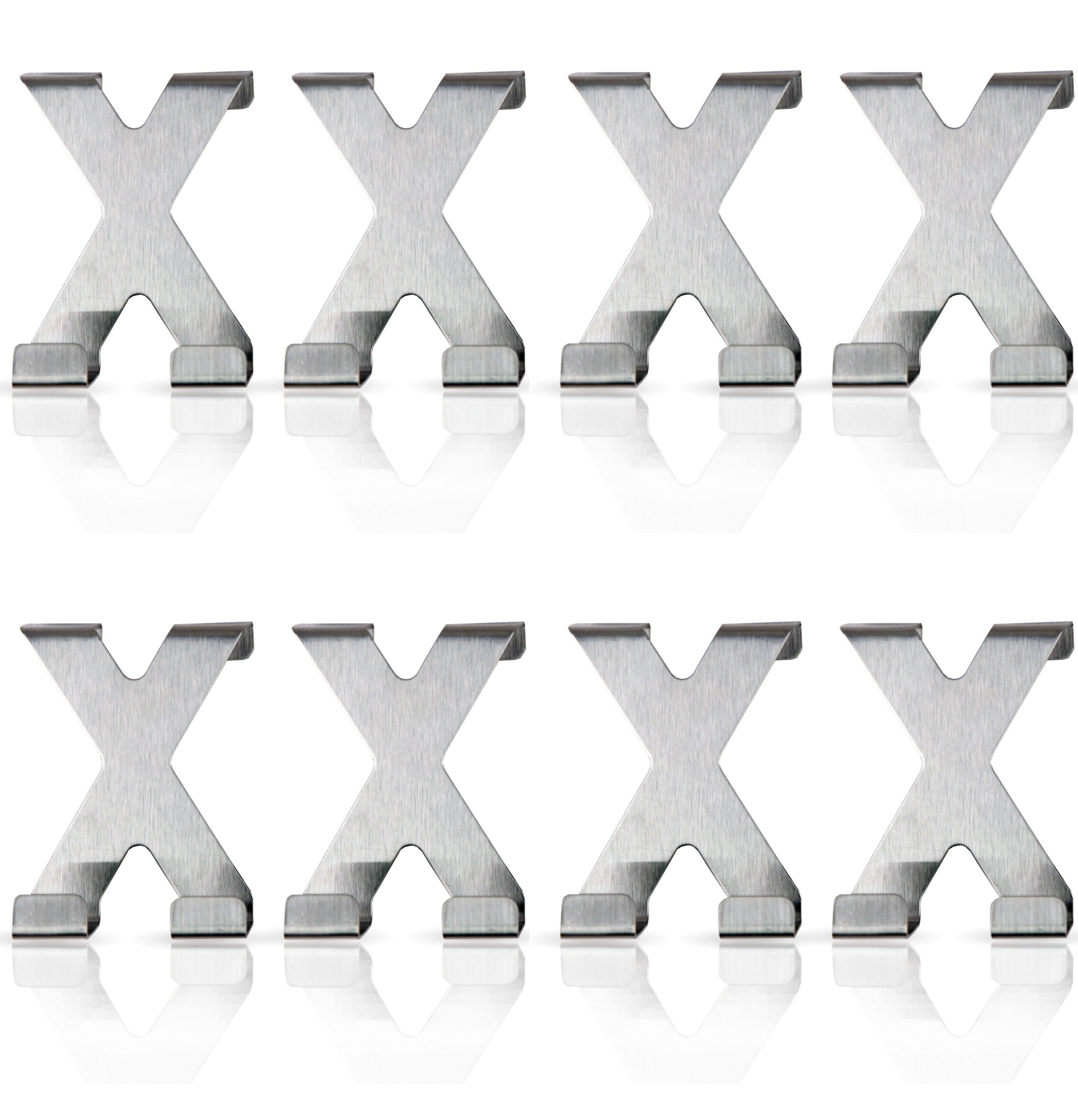 Bestlivings Türhaken 8-St. 16 Haken Edelstahl Silber Ohne Bohren - Bild 2