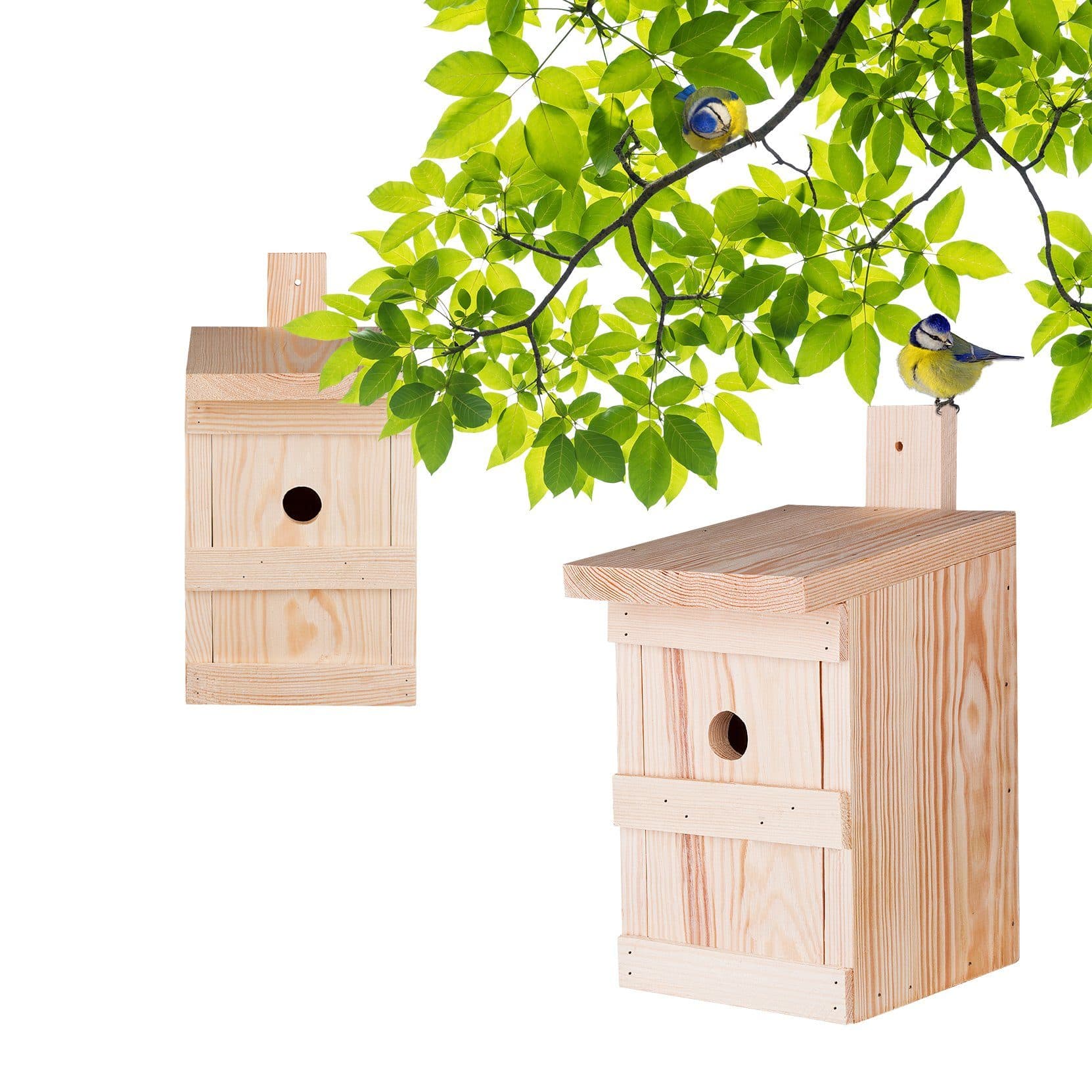 BigDean Nistkasten 2x Massivholz Vogelhaus für Meisen - Bild 2