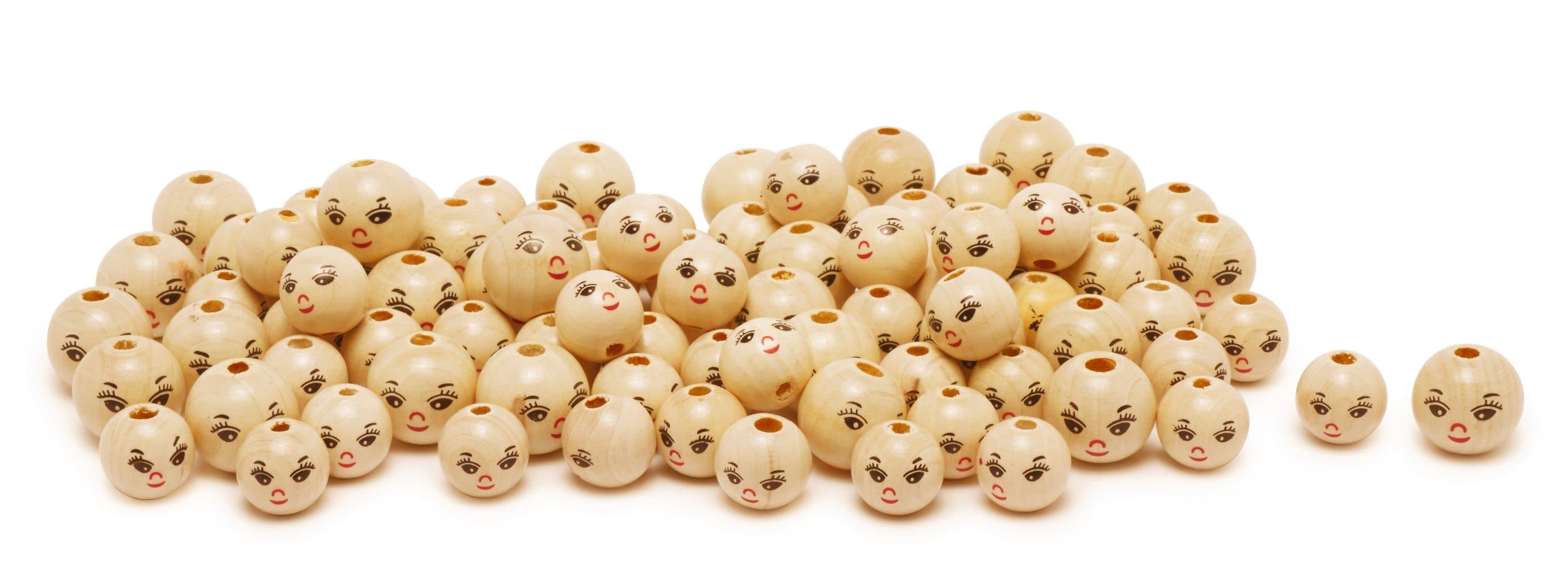 VBS XXL Dekofigur Holzköpfe 90 Stück