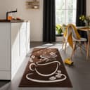 Vimoda Küchenläufer Kaffee Tasse Muster Braun Rechteckig 5 mm Bild 2