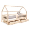 Ehrenkind Hausbett Lille Massivholz mit Rausfallschutz Bild 2
