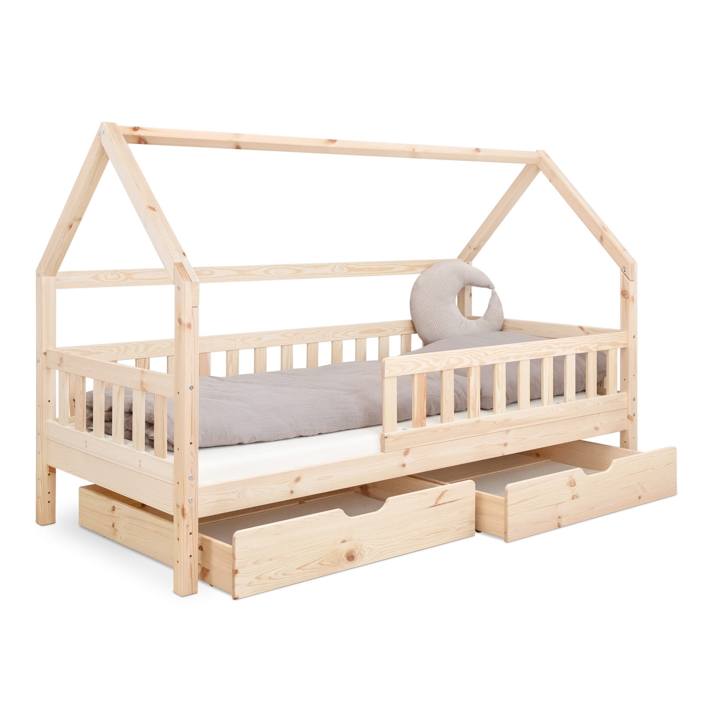 Ehrenkind Hausbett Lille Massivholz mit Rausfallschutz - Bild 2