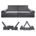 Meulbaty Spielsofa 10-tlg. Grau Modulares Kindersofa Bild 2