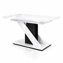 OTTO HOME Esstisch Veneto ausziehbar Weiß HG/Schwarz Bild 2