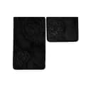 Almina Badematte Premium 2-teiliges Set Schwarz-Rose Polyester Rutschfest Bild 2