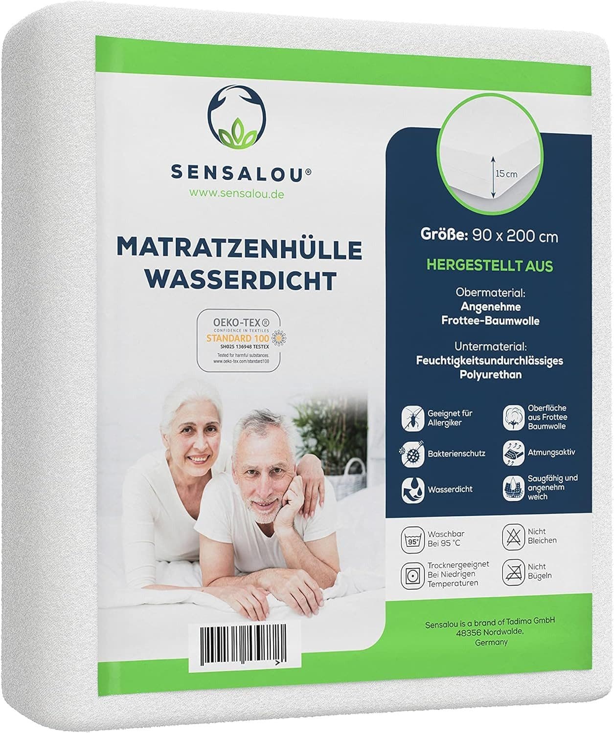 Sensalou Matratzenschoner Weiß Wasserdicht Allergikergeeignet - Bild 2