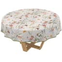 ANRO Tischdecke Rund 100cm Orange Abwaschbar PU-Beschichtet Bild 2