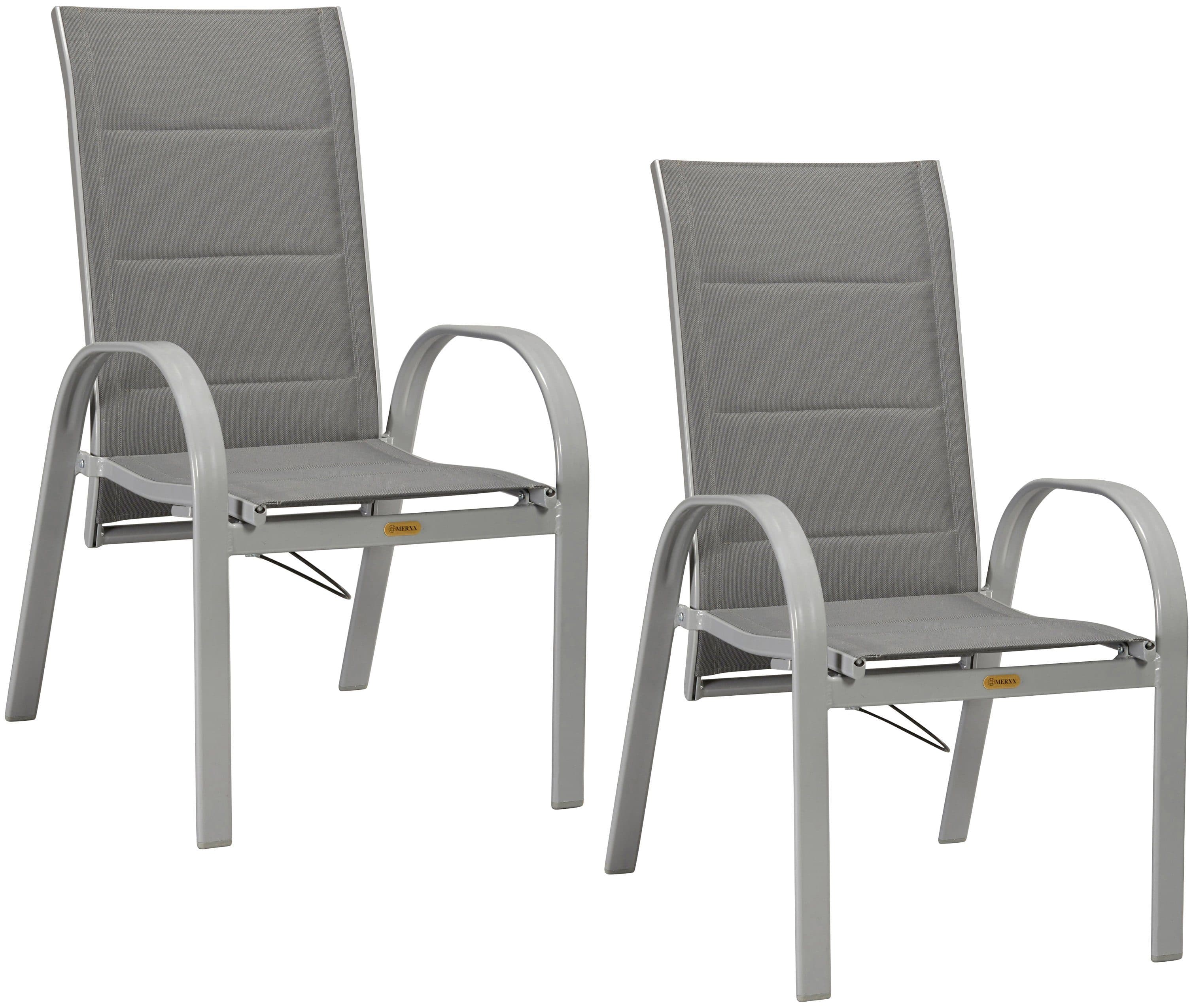 MERXX Gartensessel Amalfi Deluxe 2er Set Grau mit verstellbarer Rückenlehne - Bild 2