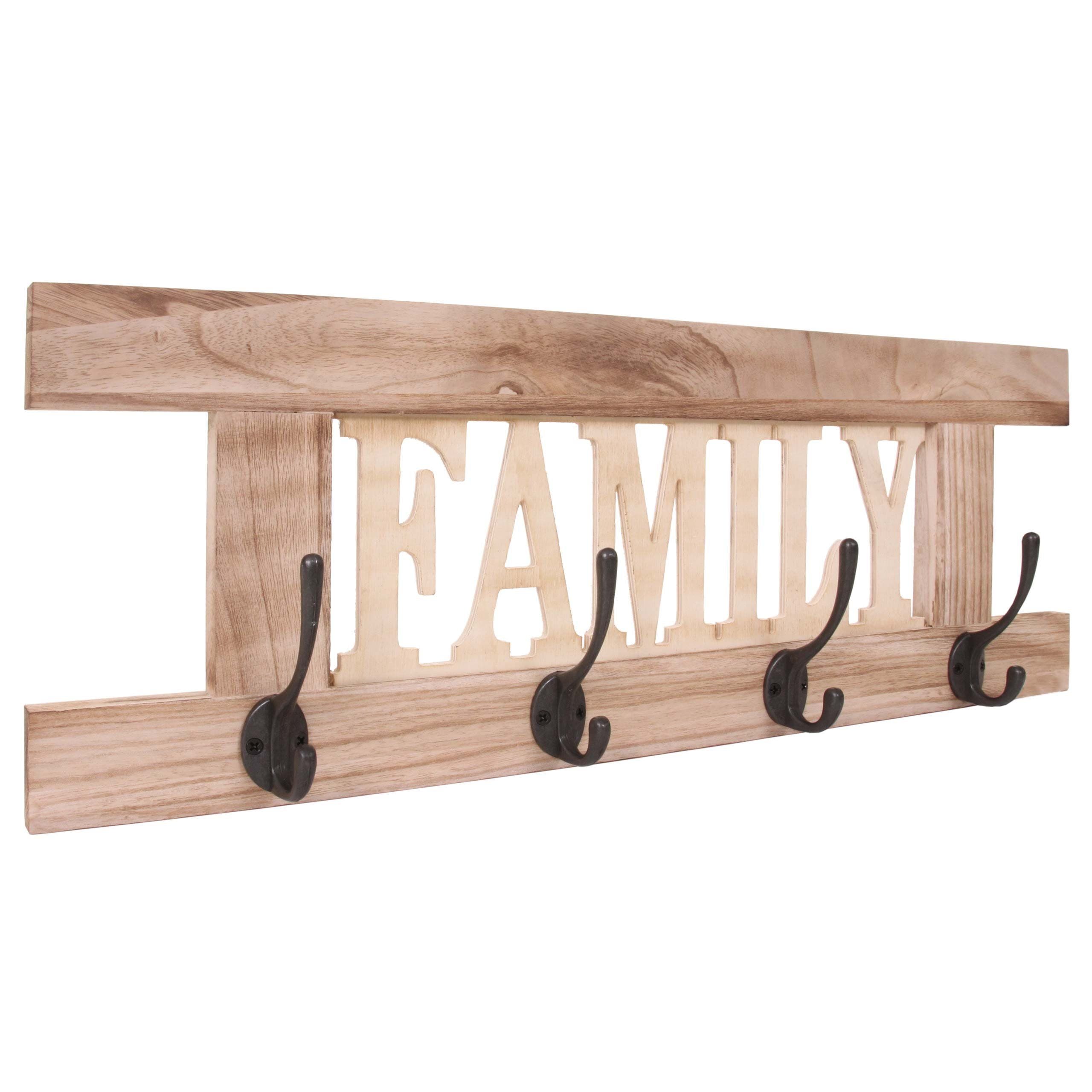 MCW Garderobenpaneel Familie-MCW-C60 Shabby-Look Naturbraun - Bild 2