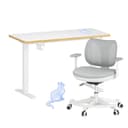FLEXISPOT Kinderschreibtisch Höhenverstellbar 56-88 cm Weiß Bild 2
