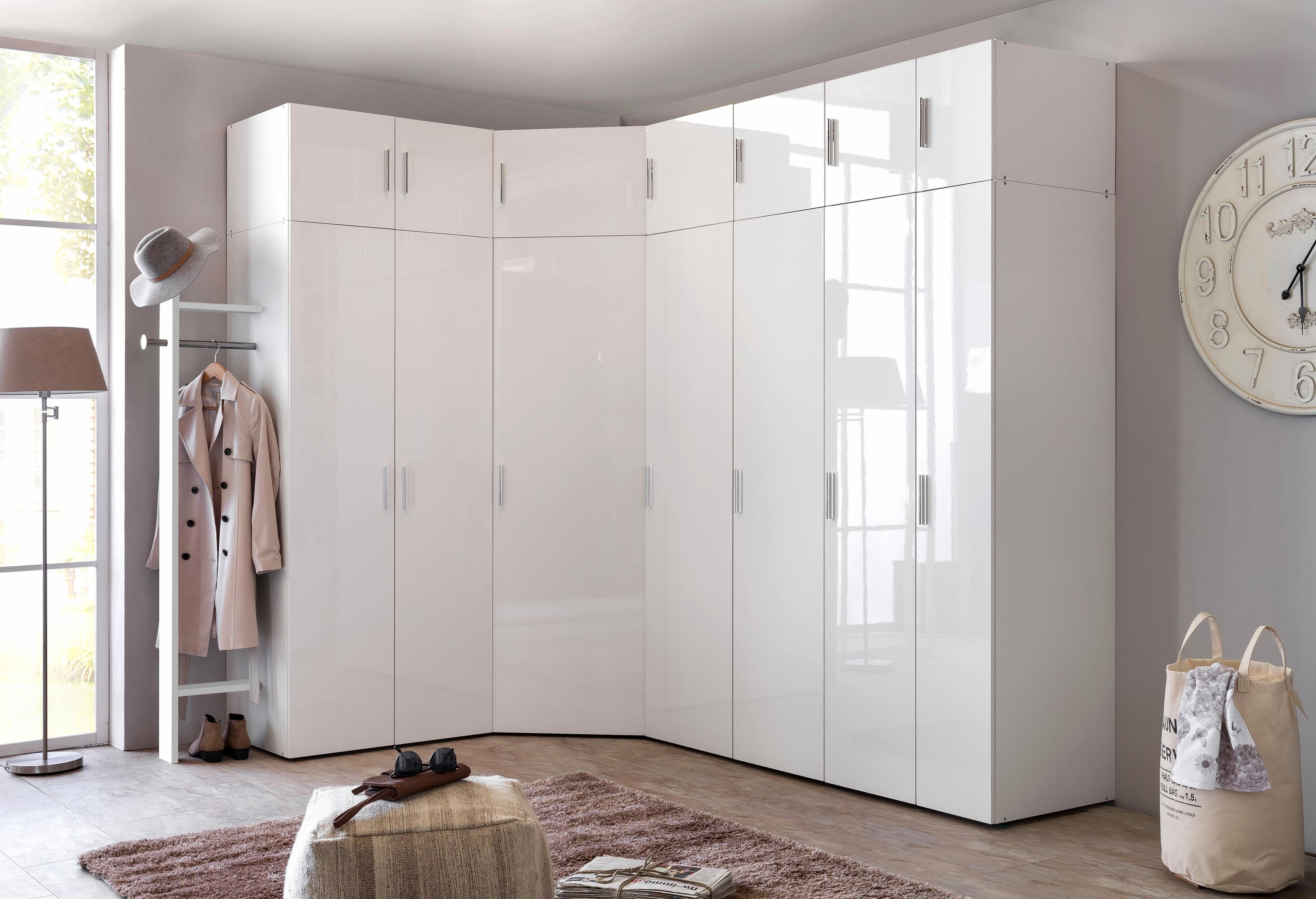 WIMEX Malta Drehtürenschrank Weiß Hochglanz - Bild 2
