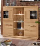 OTTO HOME Highboard Ribe Eiche 125cm mit 12 Fächern Bild 2