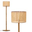 hofstein Stehlampe Boho-Style Holz/Wienergeflecht Beige Bild 2