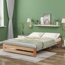 Flieks Futonbett Doppelbett Massivholz mit Kopfteil und Lattenrost Bild 2