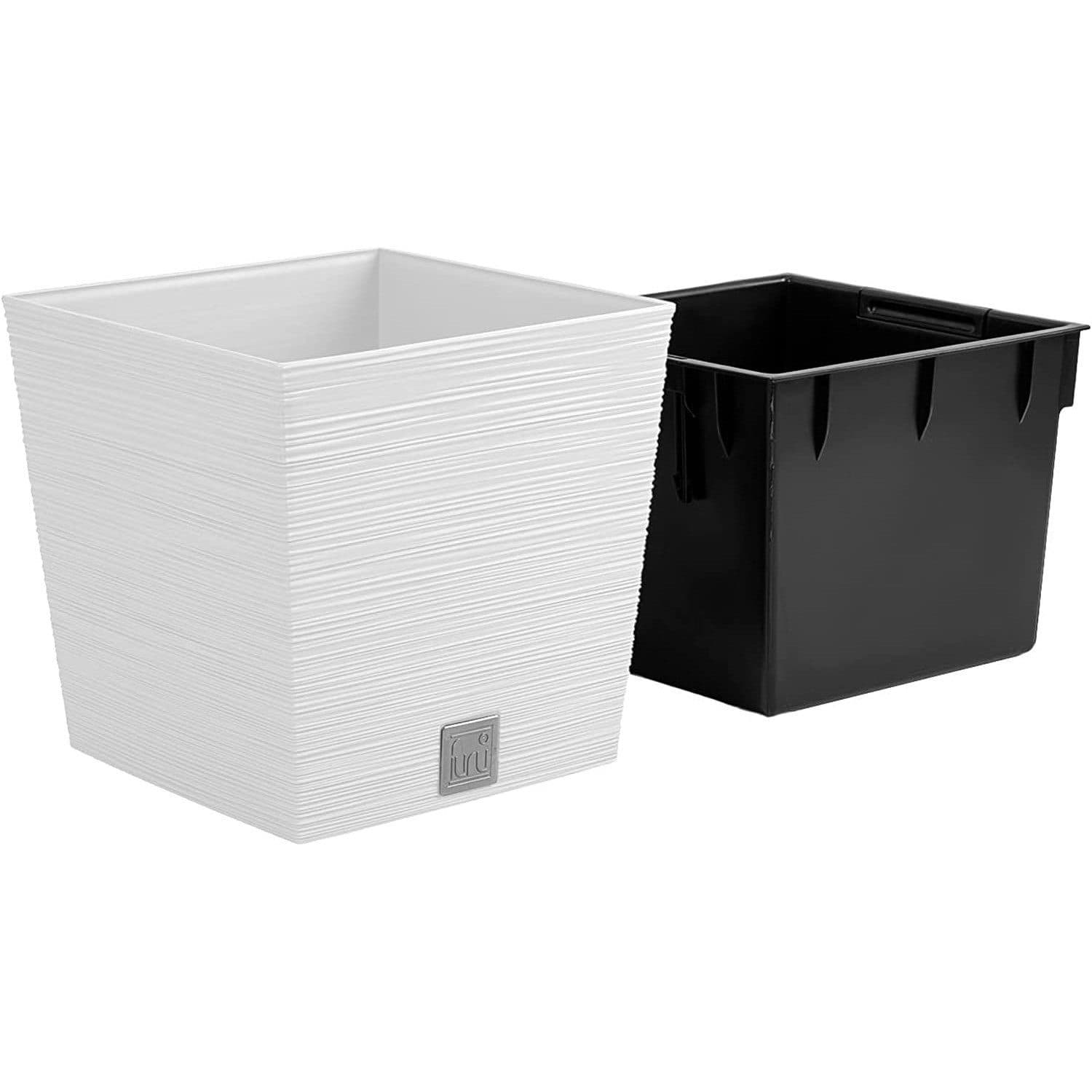Prosperplast Blumentopf Furu Square Low Weiß Kunststoff - Bild 2