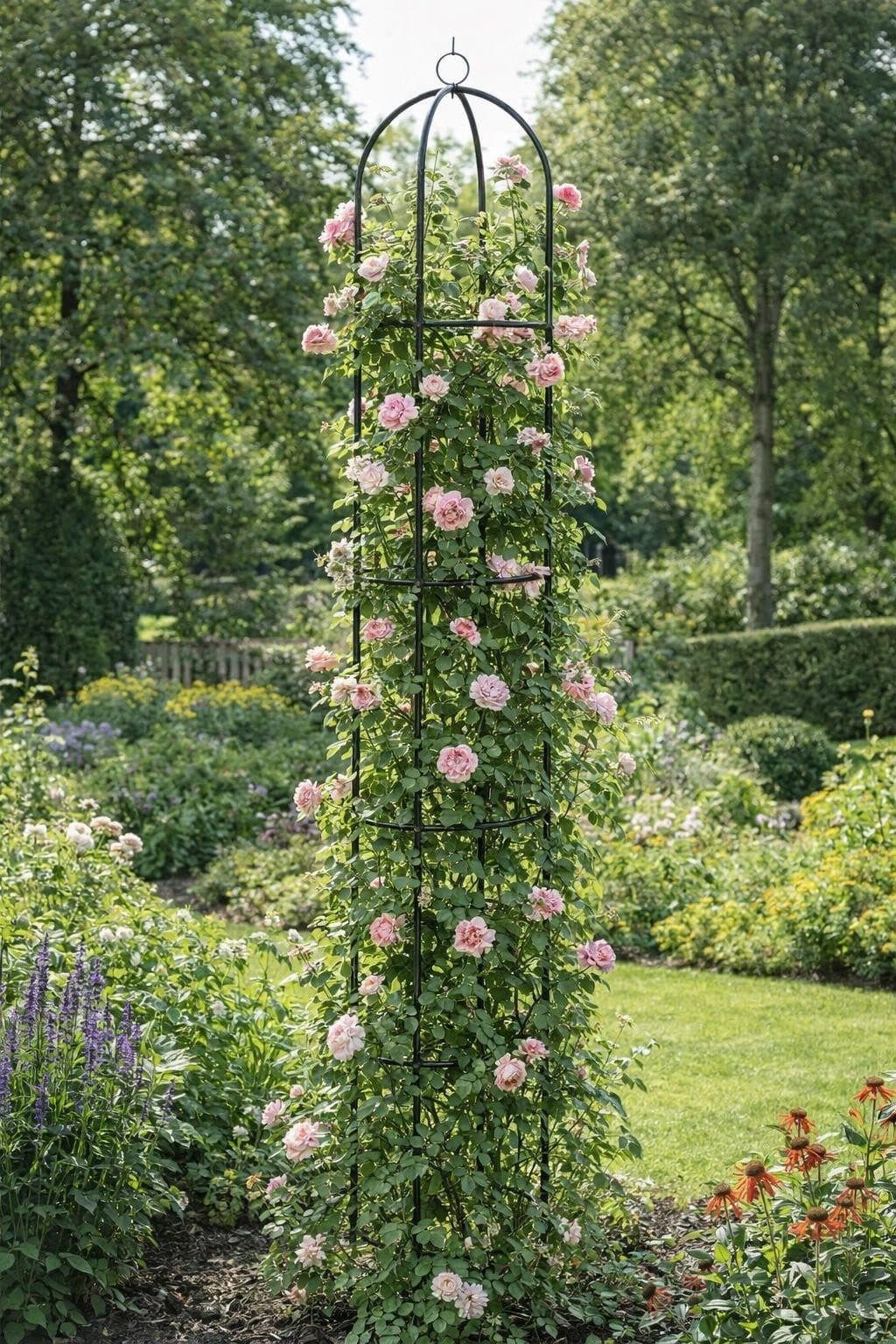 ESTEXO Rankhilfe Ranksäule 190 cm Grün Stahl - Bild 2