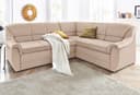 DOMO COLLECTION Ecksofa Lale L-Form Beige Microfaser Bild 2
