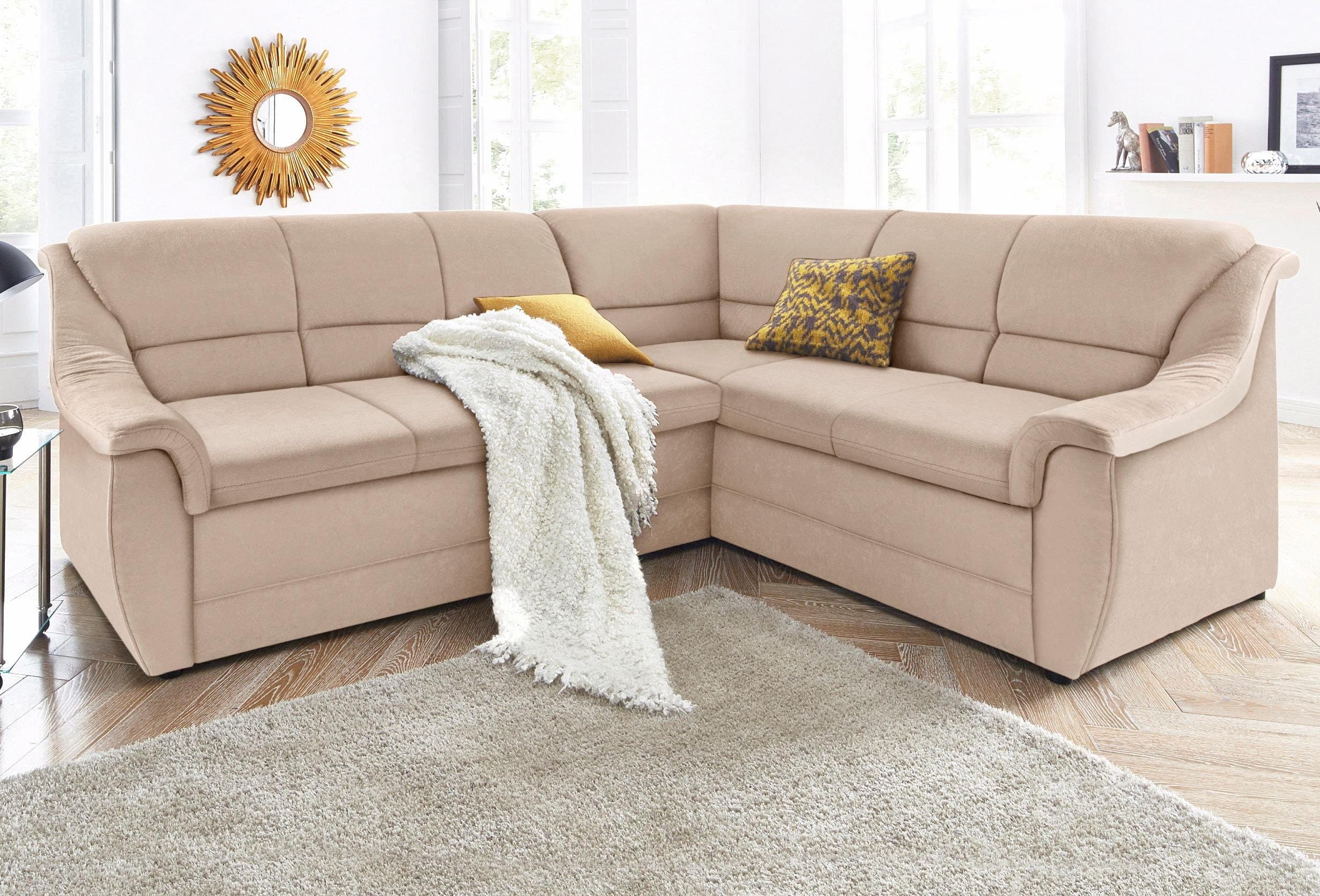DOMO COLLECTION Ecksofa Lale L-Form Beige Microfaser - Bild 2