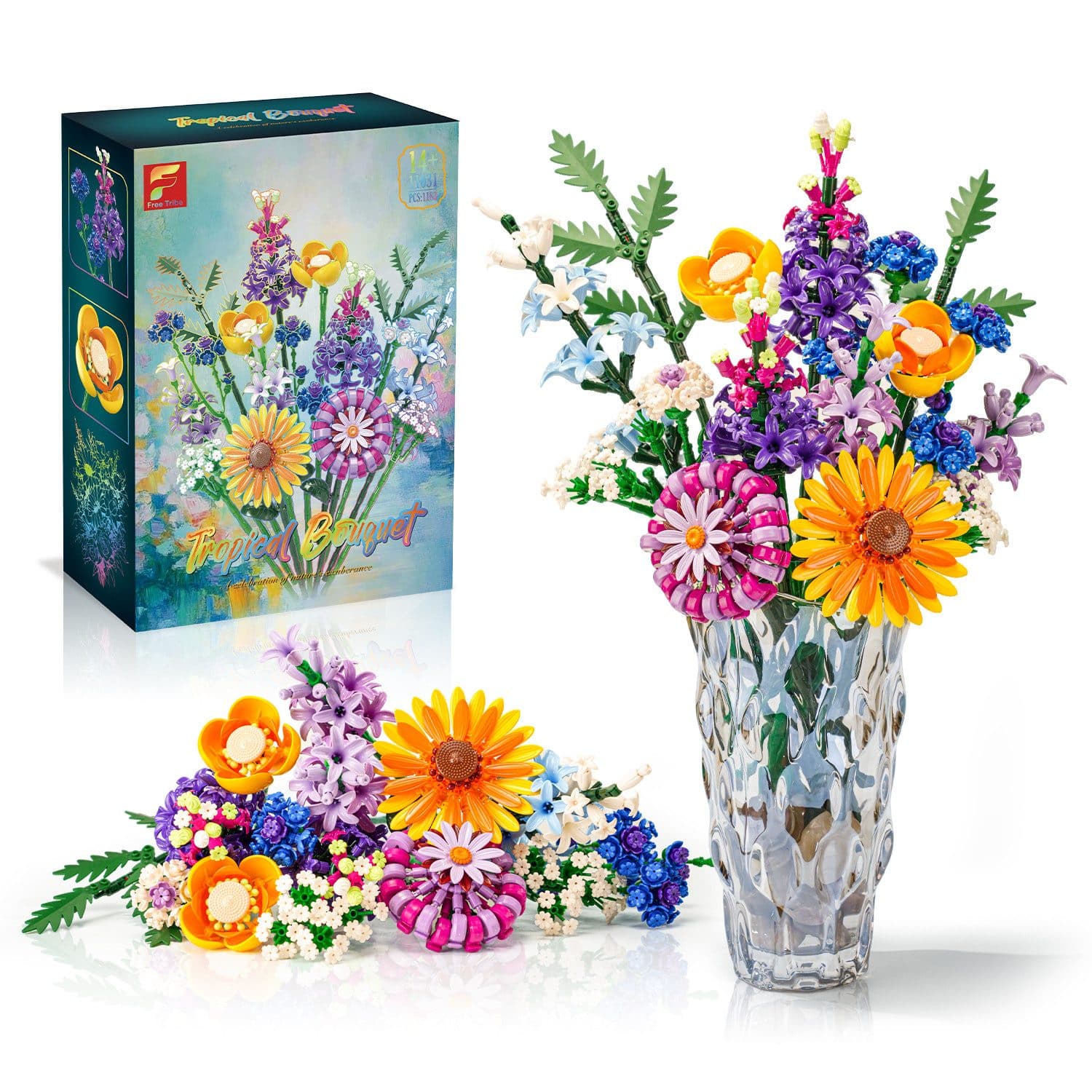 Esun Klemmbausteine Blumen 16 Wildblumen Set 1183 St. Spielbausteine - Bild 2