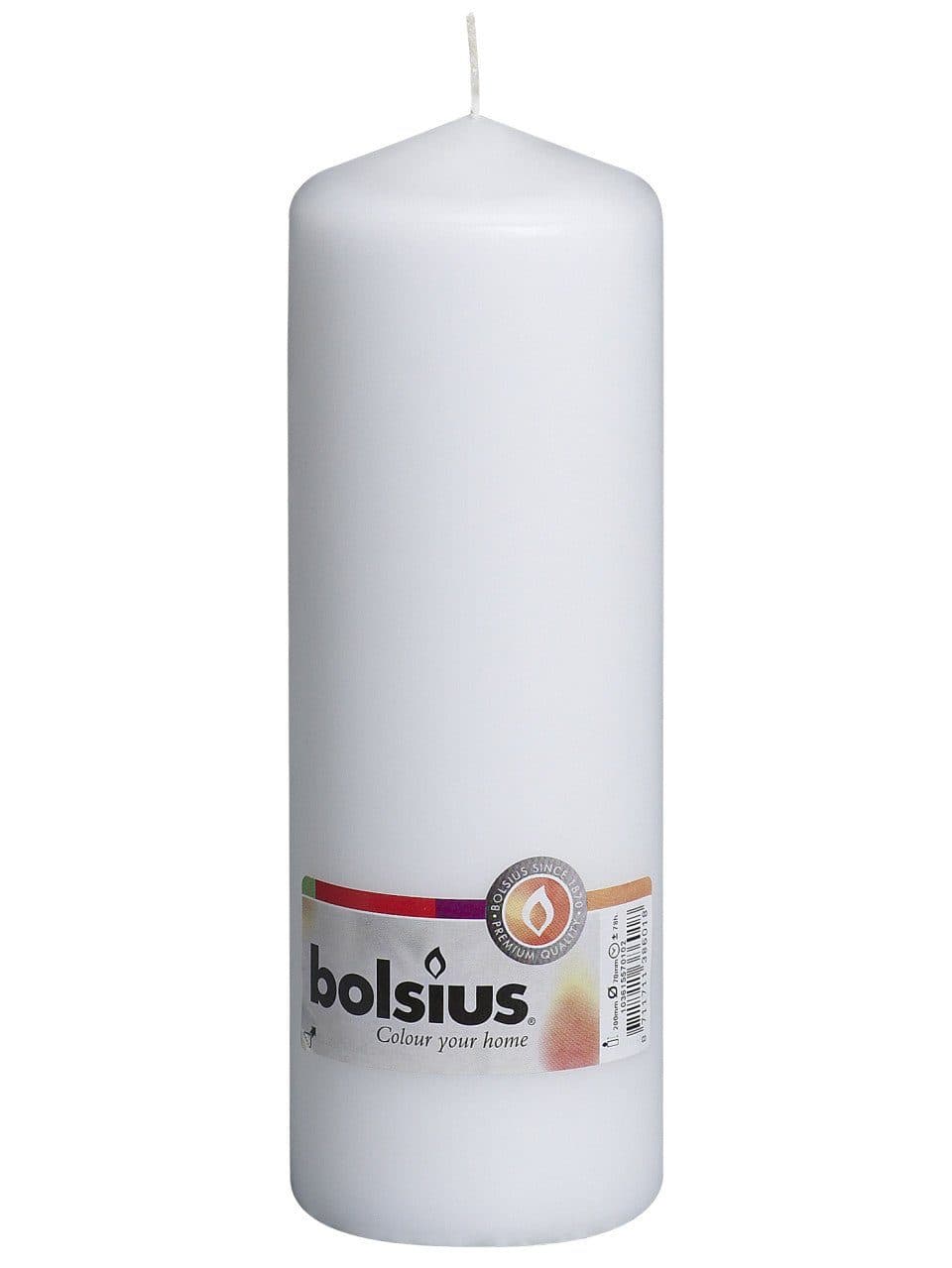 Bolsius Stumpenkerze Weiß