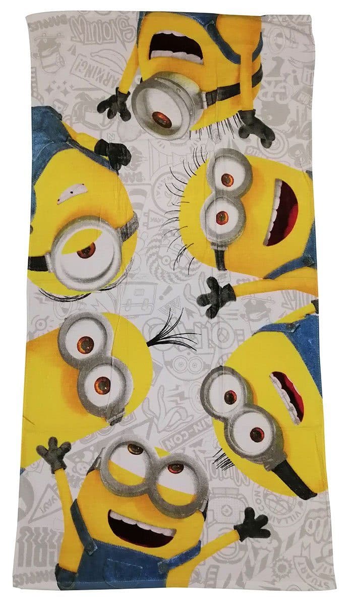 Minions Strandtuch 70x140 cm Baumwolle Frottee Bunt