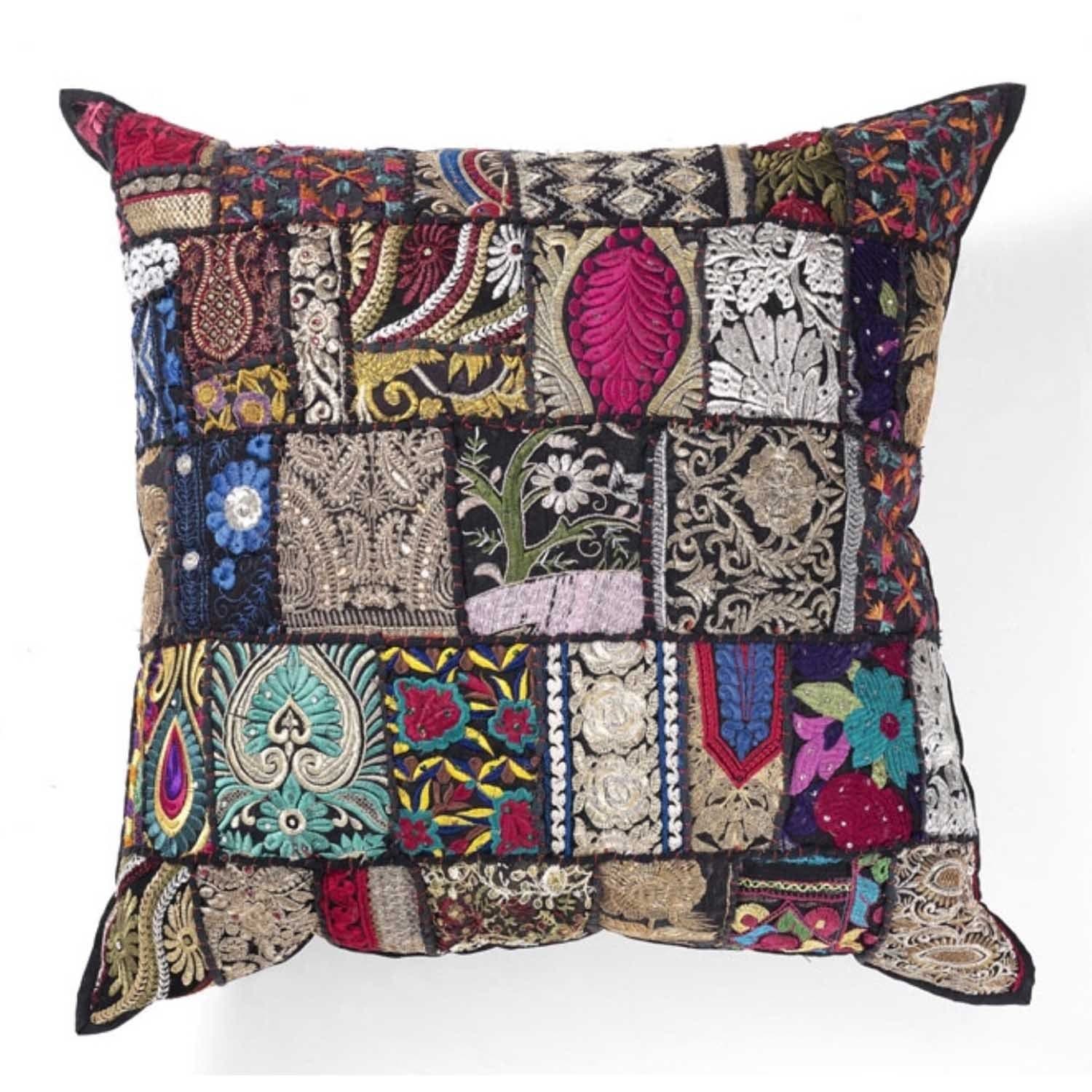 Casa Moro Dekokissen Orientalisches Patchwork Kissen Mar 40x40 cm Baumwolle