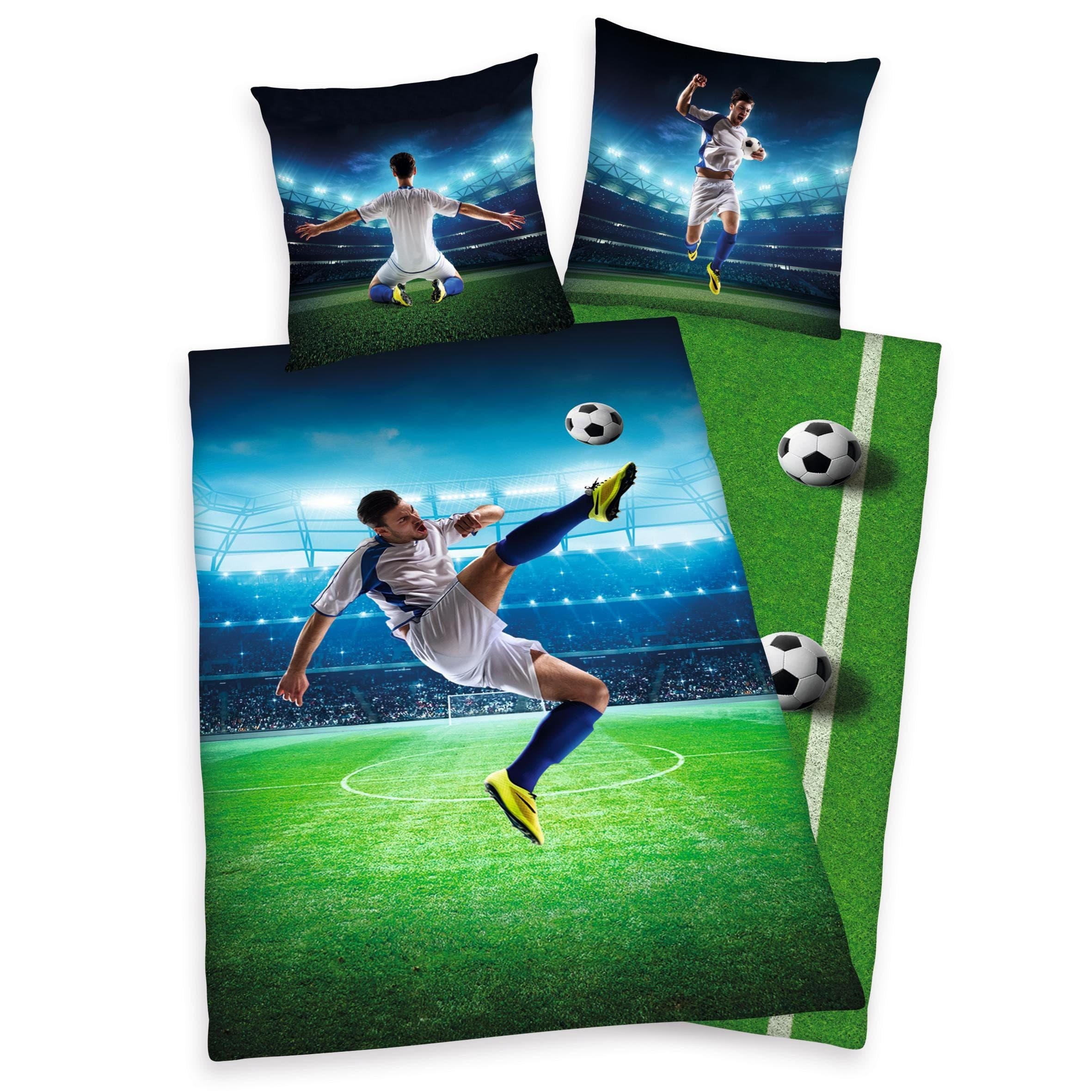Herding's Young Collection Kinderbettwäsche Fußballschuss Grün - Bild 2