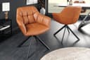 riess-ambiente Polsterstuhl PAPILLON cognac/schwarz mit 180° Drehfunktion Bild 2