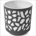KONZEPT Blumentopf Übertopf Kunststoff Beige Grau Modern Bild 2