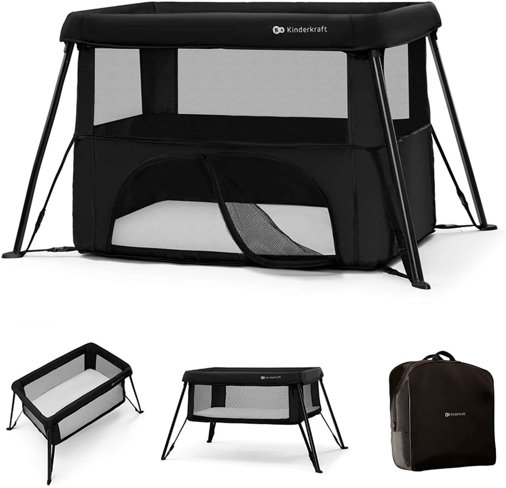 Kinderkraft Baby-Reisebett CAMI Schwarz 3-in-1 Laufgitter - Bild 2