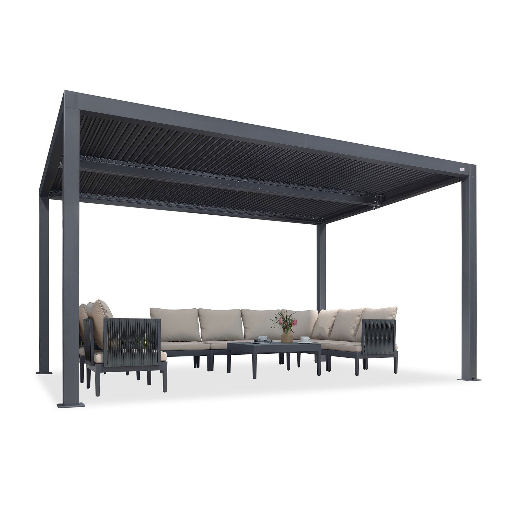 PURPLE LEAF Pergola Lamellendach Aluminium 300x424x240 cm - Bild 2