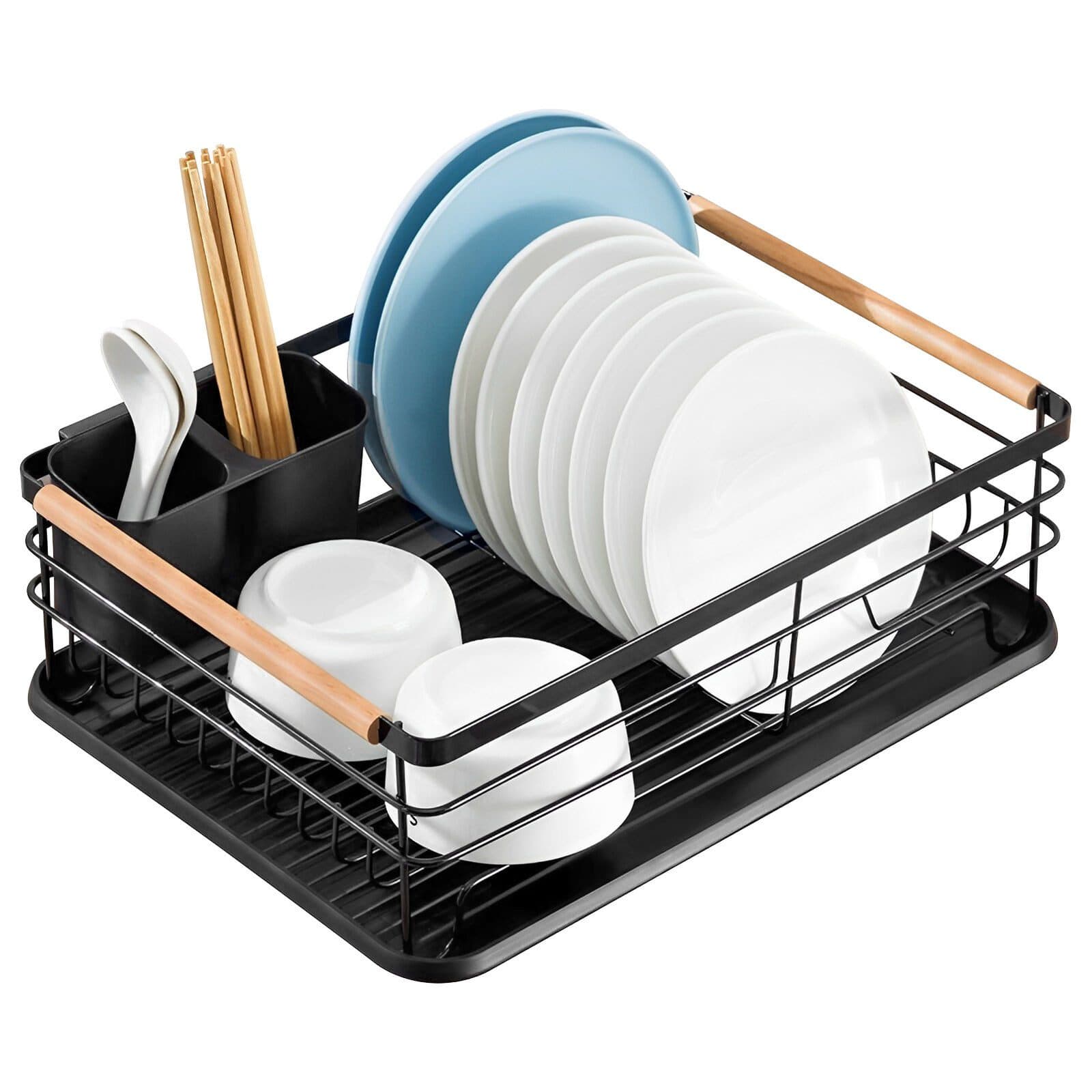 Youyijia Küchenorganizer-Set Abtropfgestell Schwarz - Bild 2