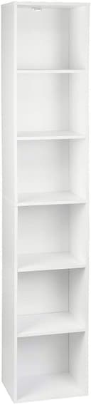 Woltu Bücherregal 6 Fächer Weiß Modern Skandinavisch Bild 2