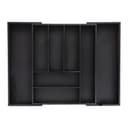 relaxdays Besteckkasten Ausziehbar Bambus Schwarz Bild 2
