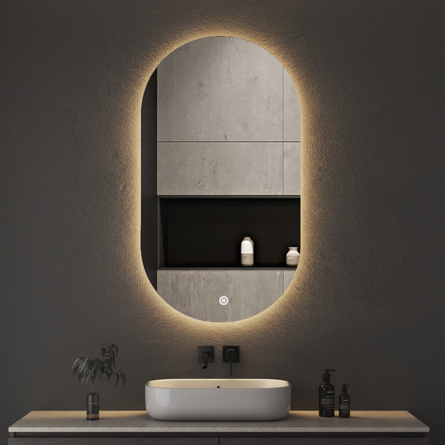 WDWRITTI Badezimmerspiegel mit LED-Beleuchtung 50x90cm - Bild 2