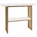 Moderner Konsolentisch aus Marmor, MDF und Metall in Gold Bild 2