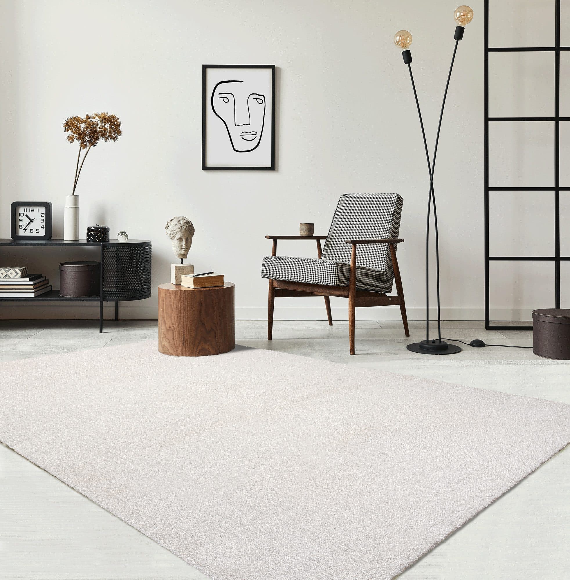THE CARPET Relax Teppich Beige Felloptik Anti-Rutsch - Bild 2