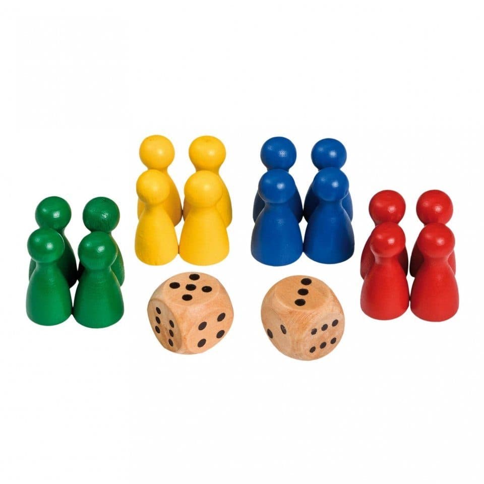 Philos Spielkegel 24 x 12 mm mit Würfel