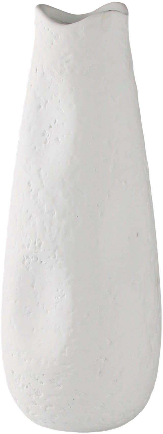 AM DESIGN Tischvase aus Keramik Weiß