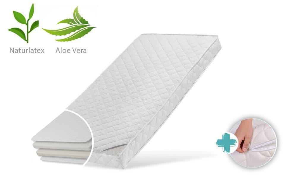 Kindermatratze LATEX DELUXE mit Aloe Vera-Bezug und zwei Härtegraden, Kids Collective - Bild 2