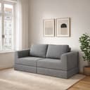 GLP Schlafsofa 3-in-1 Grau Faltbar Platzsparend Bild 2