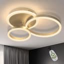 ZMH LED Deckenleuchte Wohnzimmer 3 Ring Dimmbar Fernbedienung Bild 2