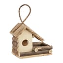 relaxdays Dekoratives Vogelhaus zum Aufhängen Braun Bild 2