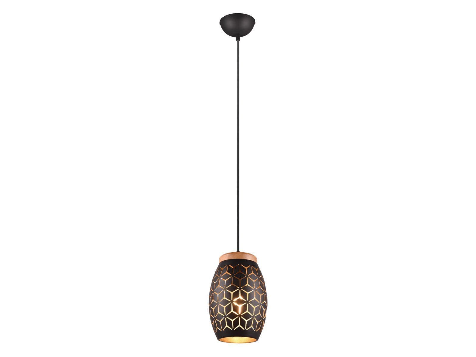 Reality Leuchten LED Pendelleuchte Dimmbar Schwarz Gold - Bild 2