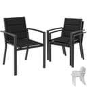 GUNJI Gartenstuhl-Set Stapelbar Aluminium Tisch Ausziehbar Wetterfest Bild 2