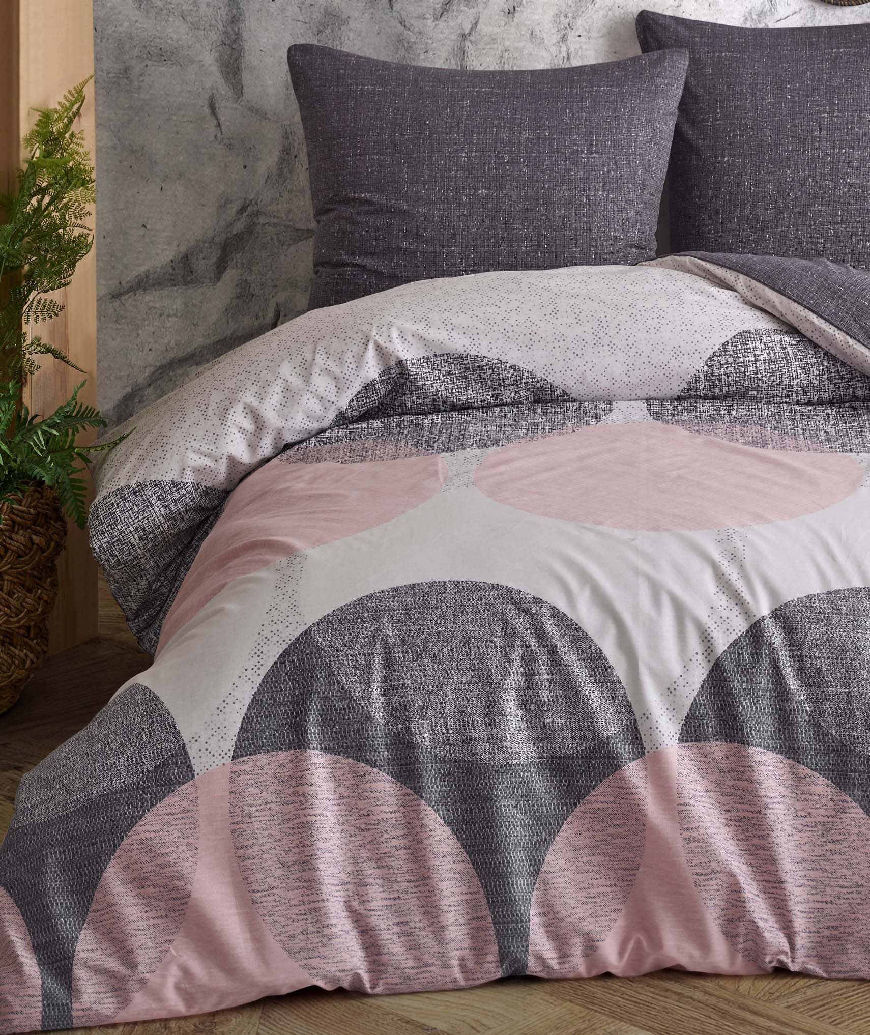 Buymax Bettwäsche Teddy Plüsch Grau-Rosa Wendebettwäsche 2-teilig - Bild 2