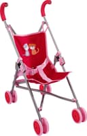 Haba Puppenbuggy Jule - Rot/Rosa mit Katzen-Motiv Bild 2