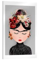 Posterlounge Wandbild Frida mit Blumenkranz Acrylglas Bild 2