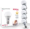 B.K.LICHT LED-Leuchtmittel 5er Set E27 Warmweiß 9W 806 Lumen Bild 2