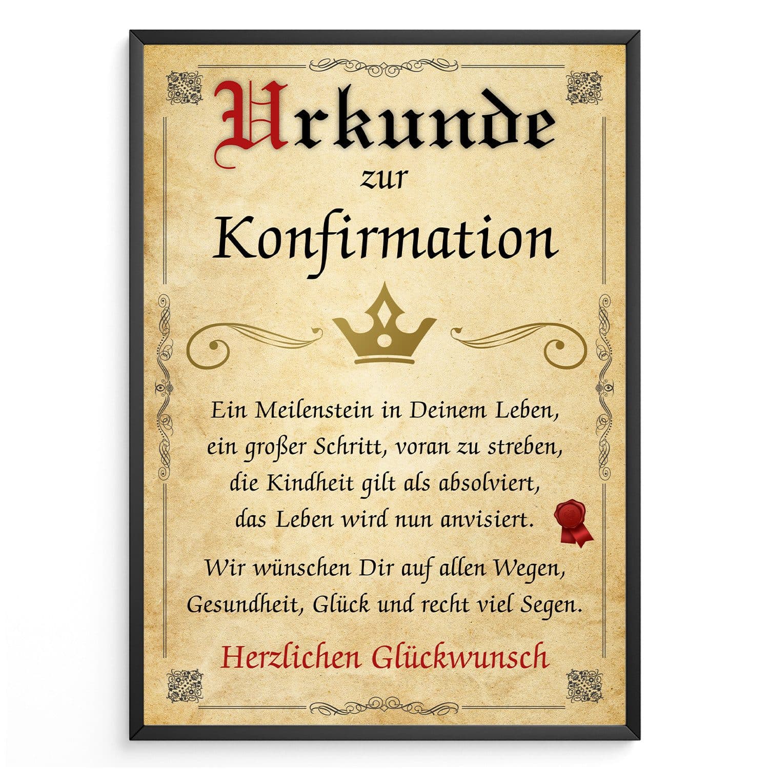 Tigerlino Poster Urkunde Konfirmation Deko Erinnerungsstück - Bild 2